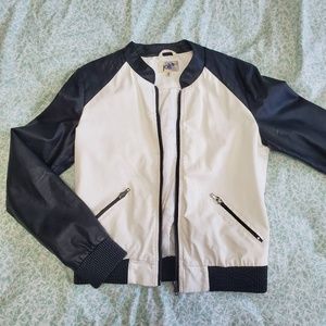 Jolt Color Block Bomber Jacket